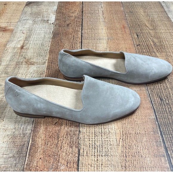 Vionic Willa Taupe Suede Slip On Loafers Womens 10 Wide Almond Toe Flat Shoes - Picture 4 of 7